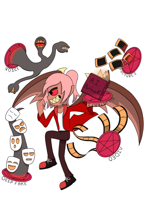 Le Démon de l'IA est dans la place
Un démon qui a rejoins le camps des IA. Il est capable d'invoquer les monstres à son service pour générer n'importe quel œuvre. Il se sent supérieur aux artistes du monde des humains.
Mots-clés: démon;IA