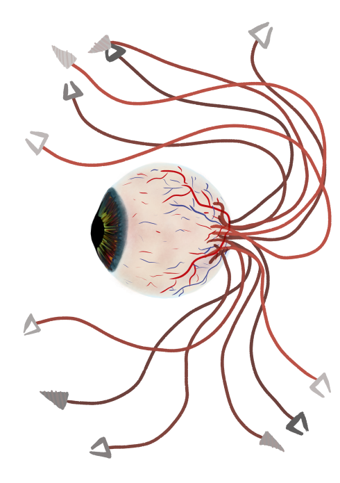 Oeil volant IA
Mi-oeil, mi-robot, cet oeil sait voler et est prêt à vous analyser et à vous voler grâces à ses pinces et à ses têtes perceuses
