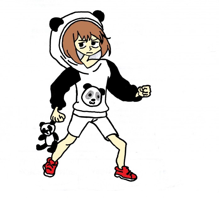 Agamé, alias Panda Girl 
De base Agamé ne voulait pas venir, elle a été forcé. Mais émérite n'était pas disponible alors elle la remplace 
