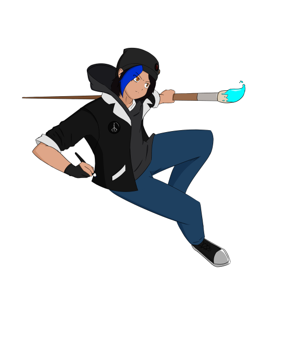 Uzri débarque pour casser de la ferraille ! 
Hello ! Mon Oc rejoint le coté des artistes afin de se battre contre L'IA qui touche de plus en plus le milieu du dessin, du doublage et de l'art en général. Faisons de notre mieux pour faire entendre notre voix et limiter le plus possible l'impacte de l'Intelligence artificiel sur le monde artistique ! La l'algorithme de la machine ne vaincra jamais l'imagination humaine ! 
Mots-clés: Artist