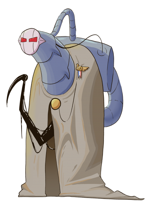 Envoyé de la grande intelligence 
L'envoyé de la grande intelligence artificielle est là pour défendre son photocopieur !
