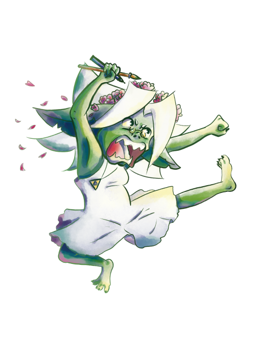 Avatar Sinoë artiste gobeline
J'envoie une illustration de mon avatar pour le rang des artistes, une petite gobeline aux cheveux blancs en robe avec une couronne de fleur.
Mots-clés: Artiste