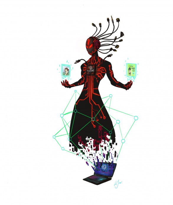 IA quasi matérialisée prête a combattre. Insta:lejon_draw
