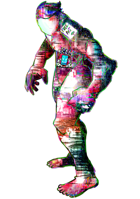 Intelligence artificielle
Elle est accessible de partout mais elle est menaçante pour l'être humain et de certaines de leurs professions.
Son corps diffuse des images générées par une simple demande une fois qu'on positionne son téléphone à l'intérieur de celui-ci.
Malgré le fait qu'il semble défectueux et soit sans visage une voix grisonnante résonne du robot "Re...create your... world-". 
Le téléphone ou du moins un programme ou un virus à l'intérieur de son ventre semble être celui à l'origine du contrôle.
Mots-clés: robot;ai;tel;maliki