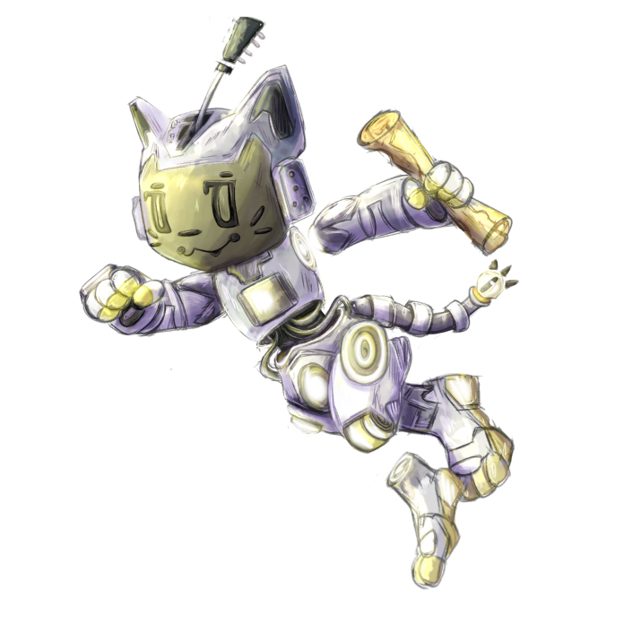 Copycat
Agent du côté IA, iel essaie de cacher sa fourberie par un mignon côté félin ! Il ne faut pas juger un robot à sa coque 
