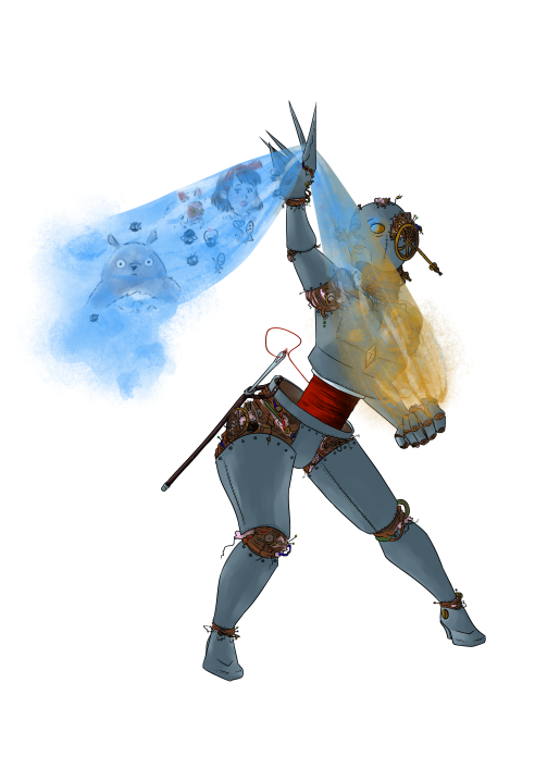 IA brin d'espoir
Au fond les IA sont des outils mal employés. Ce ne sont que des rouages et pièces détachées ressemblant vaguement à une forme d'intelligence. Elle ne peut pas créer, elle ne peut que découper, rattacher, copier. Elle ne peut que regarder impuissante la créativité au bout de ses doigts. Bref, c'est pompeux mais c'était plus ou moins ça l'idée.
