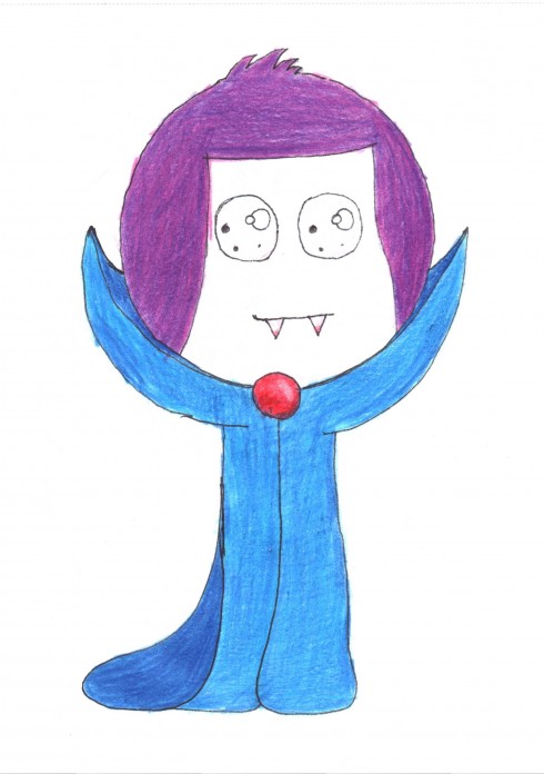 Petit vampire
Petit vampire se joint aux humains dans le combat contre les IA : "Les IA n'ont pas de bon sang pour me nourrir, je préfère les humains !"
