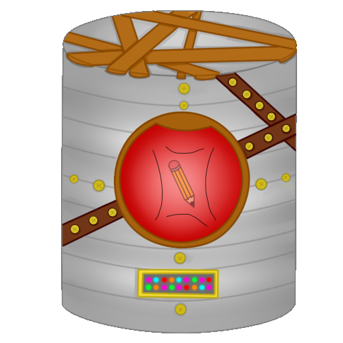Confinment
Une boite de confinement, renfermant le précieux crayon
